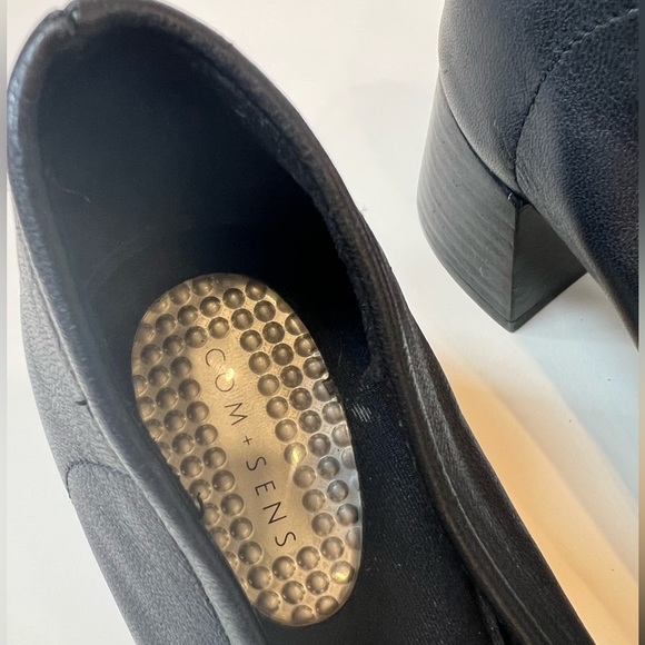 Com and Sens Ballerina Toe with Block Heel Black Shoes Size 9.5 - Picture 4 of 10